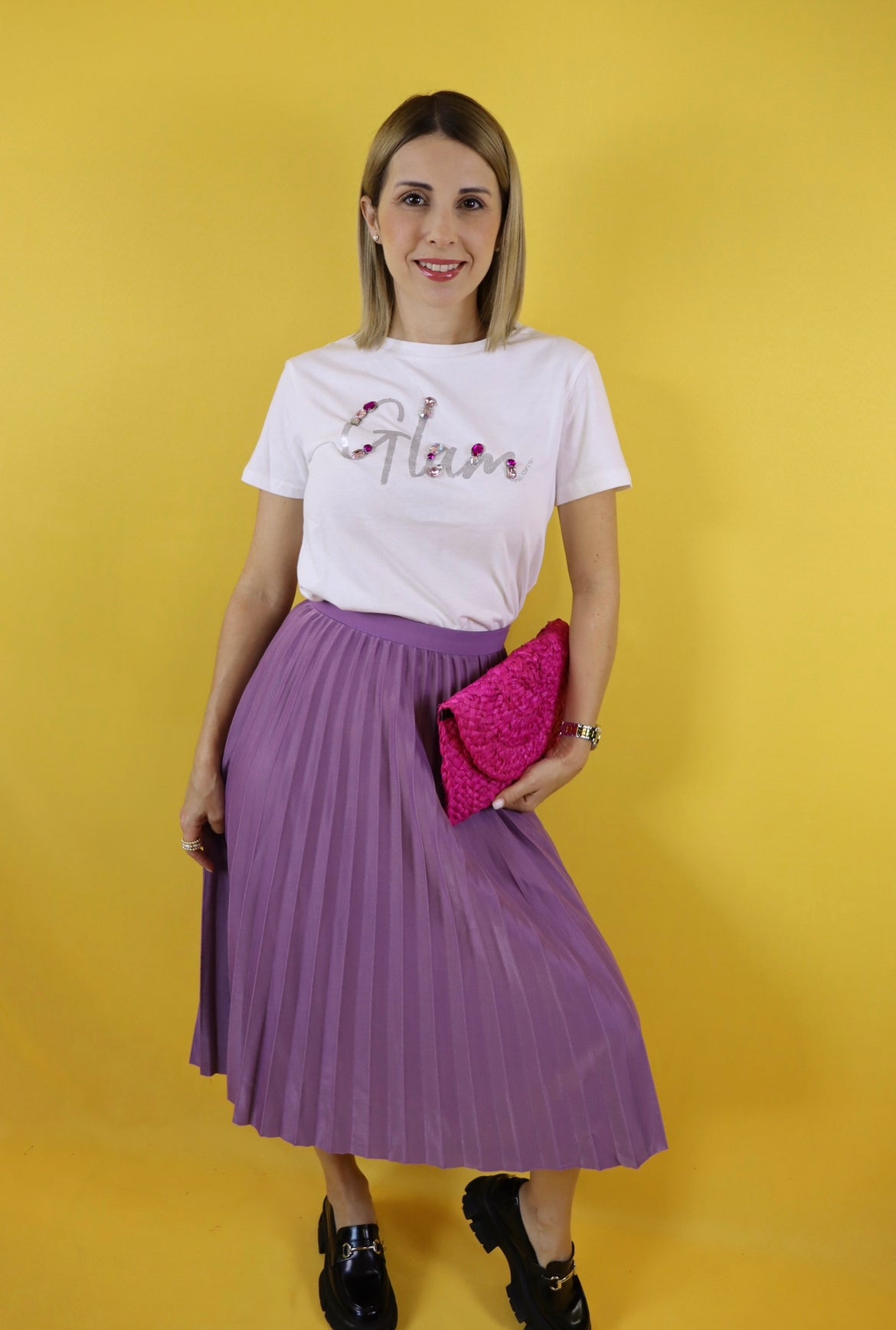 Purple MIDI Skirt