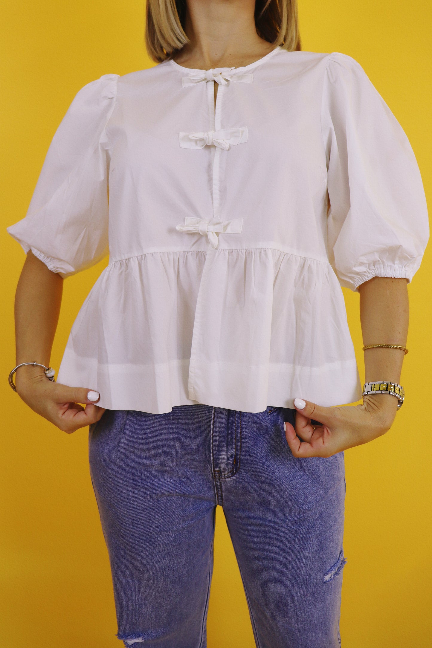 Ruffle White Top🤍