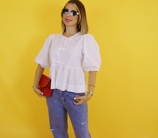 Ruffle White Top🤍